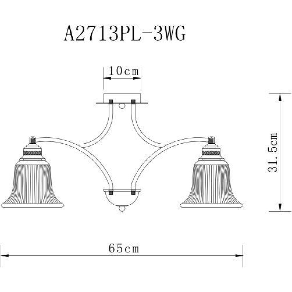 Потолочная люстра Emma A2713PL-3WG